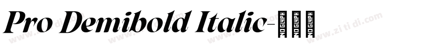 Pro Demibold Italic字体转换